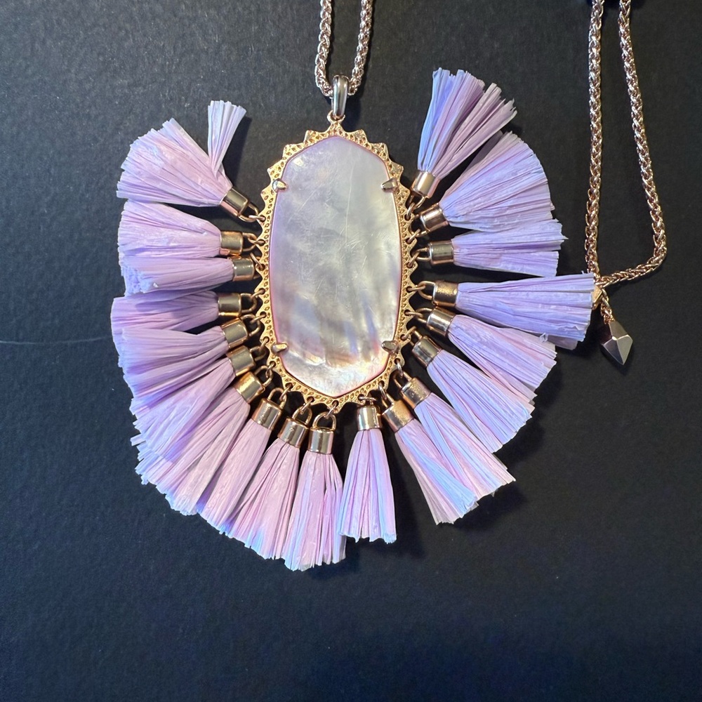 Kendra Scott Betsy Tassel Purple Pendant Necklace - Picture 4 of 10